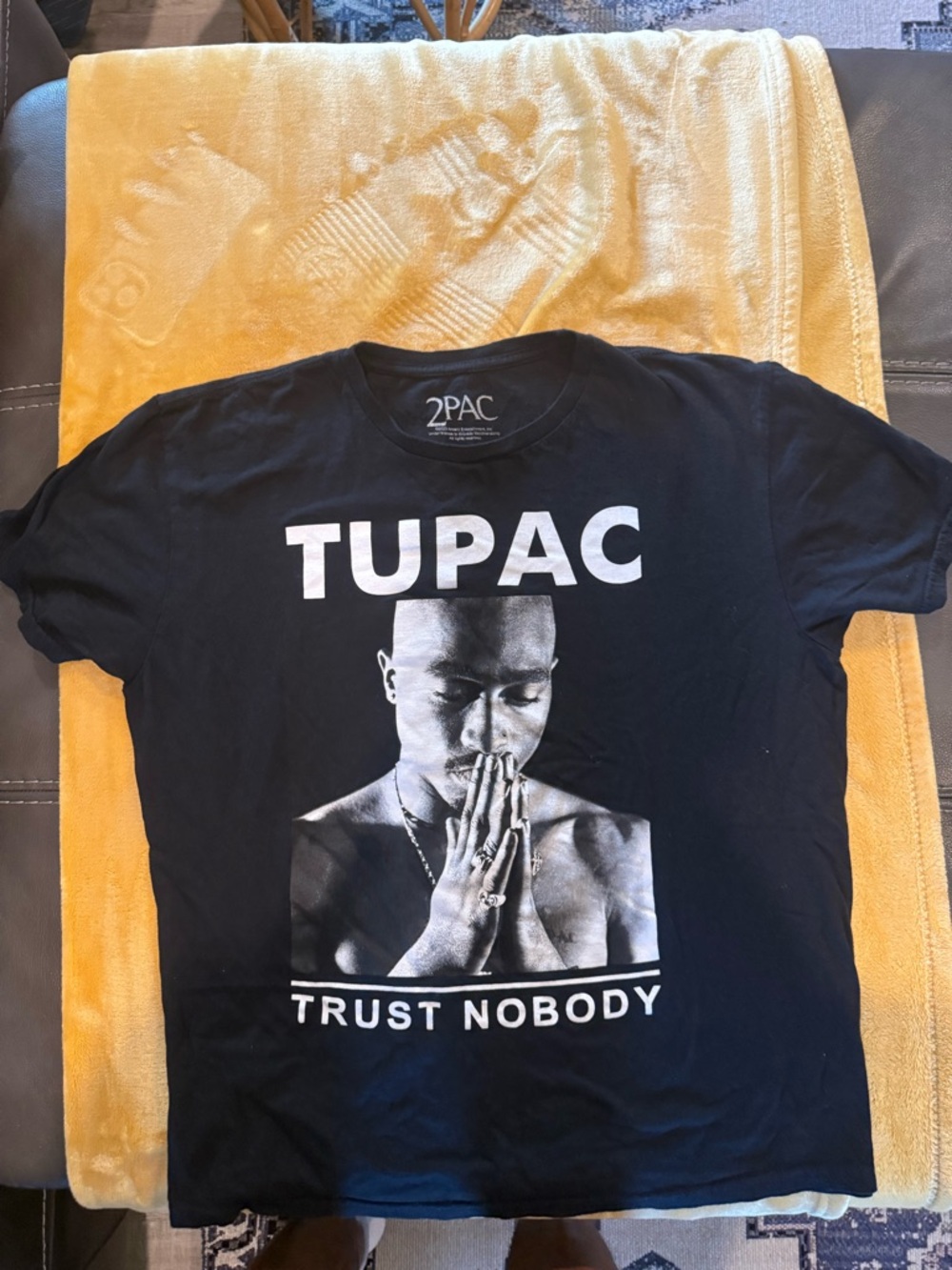 TUPAC Trust Nobody Black Graphic Tee